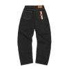 DUAL STRIPE BAGGY JEANS [WASHED BLACK]