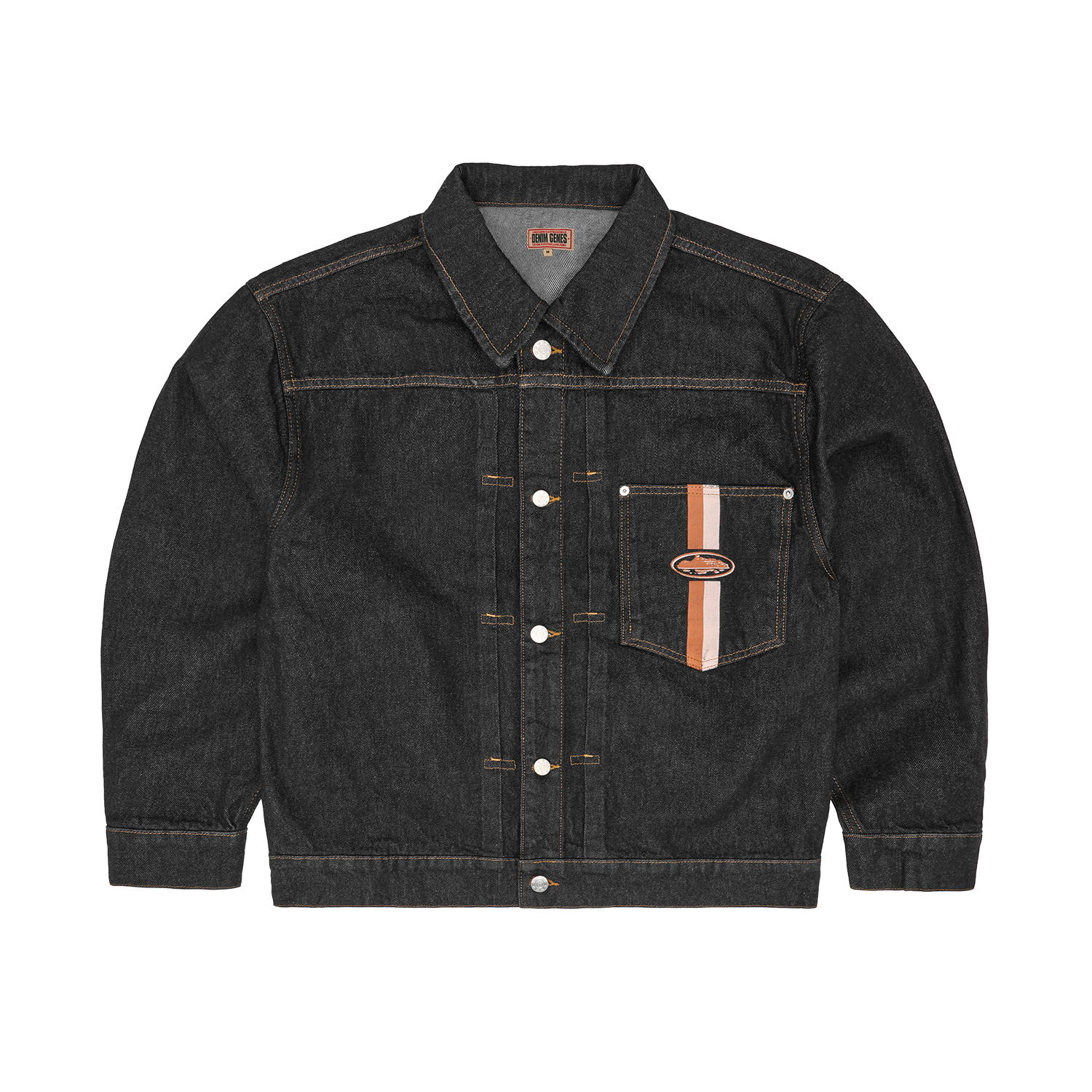 DUAL STRIPE DENIM JACKET [WASHED BLACK] – CRTZRTW