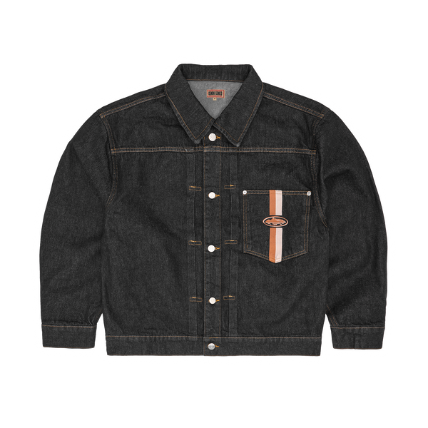 DUAL STRIPE DENIM JACKET [WASHED BLACK] – CRTZRTW