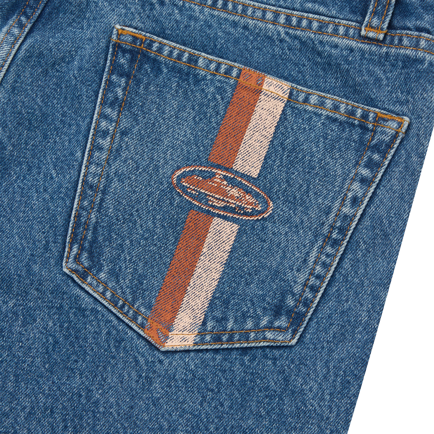 DUAL STRIPE BAGGY JEANS [MIDWASH] – CRTZRTW