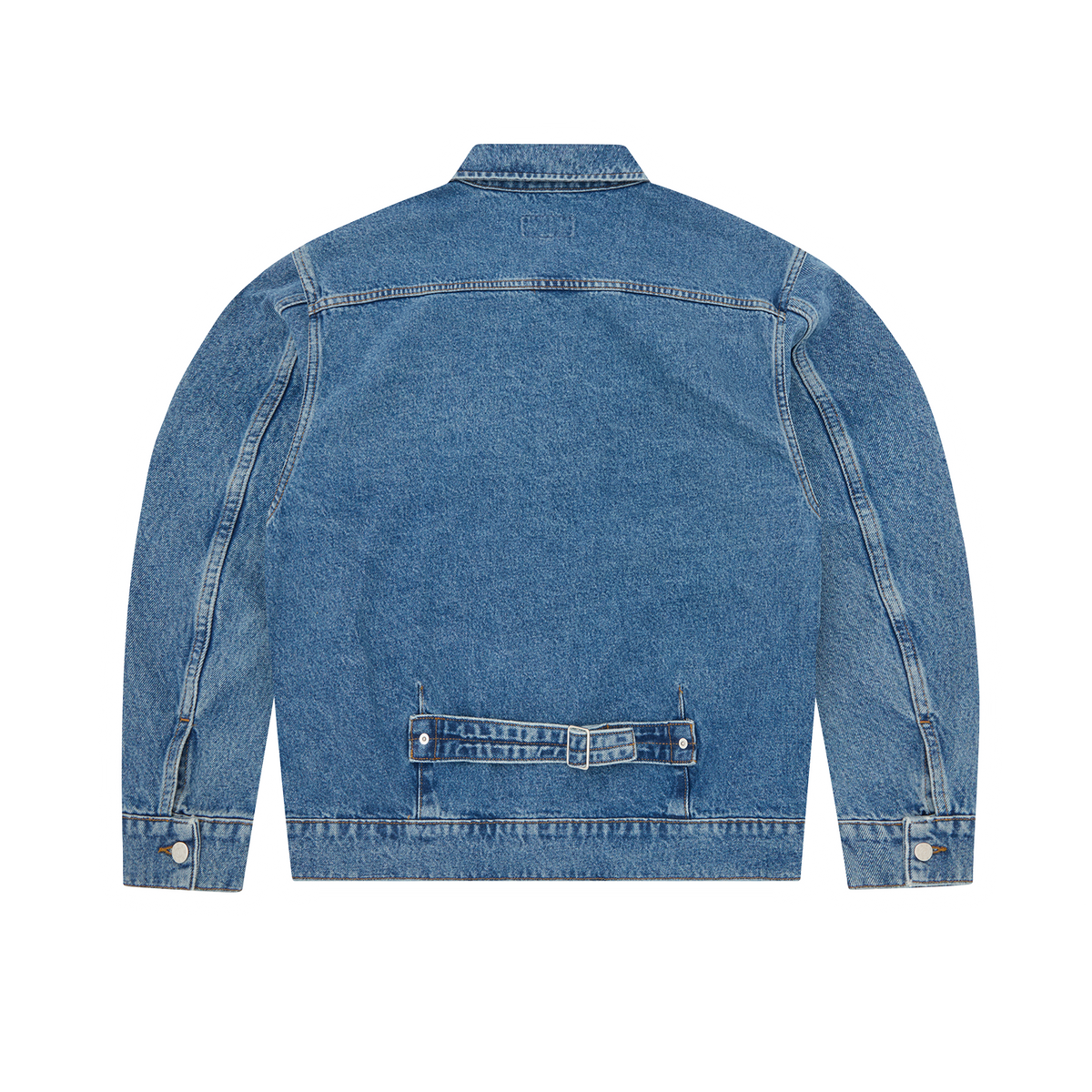 DUAL STRIPE DENIM JACKET [MIDWASH]