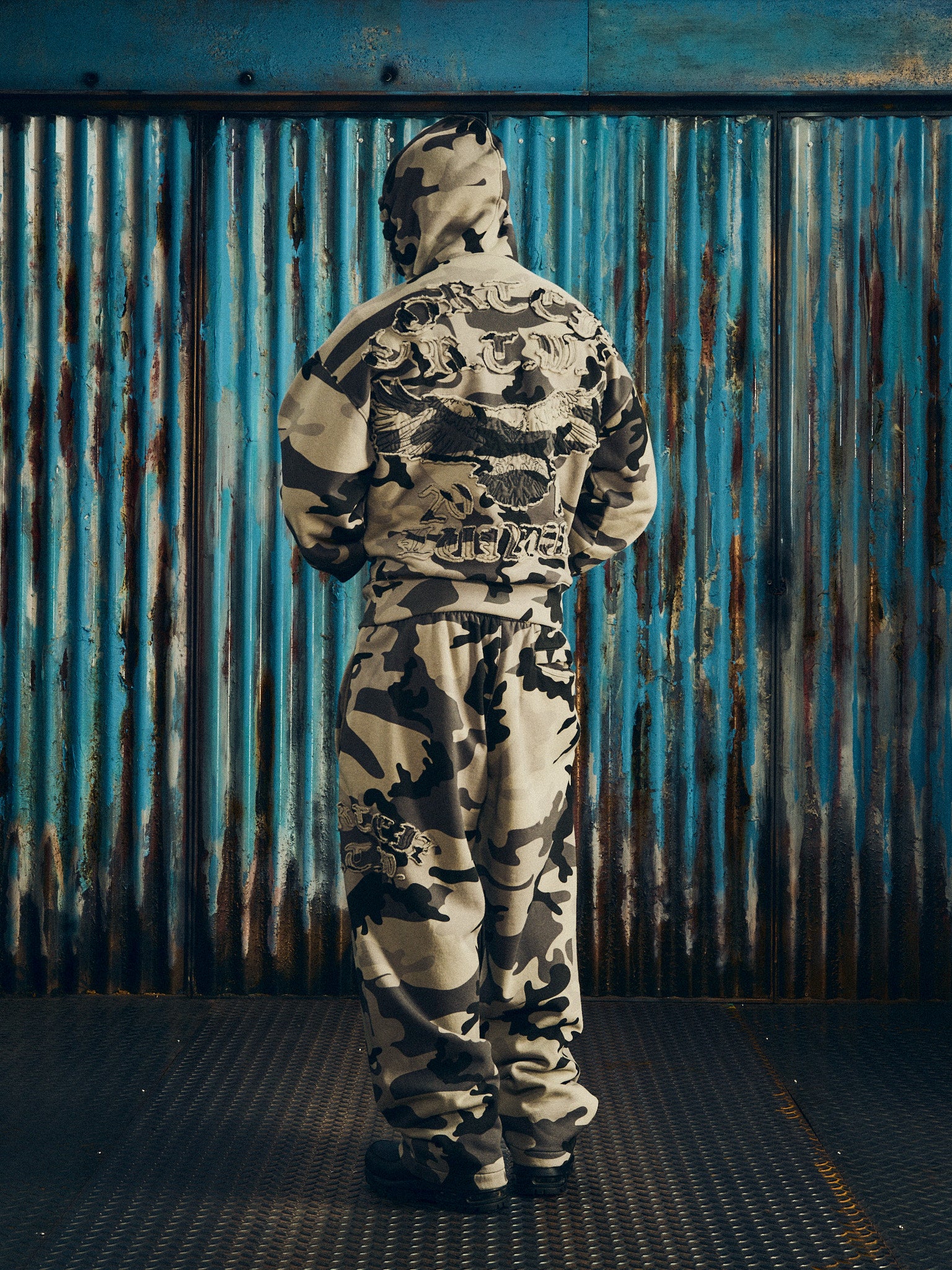 DIPLOMATIC ZIP HOODIE [WASHED CAMO]