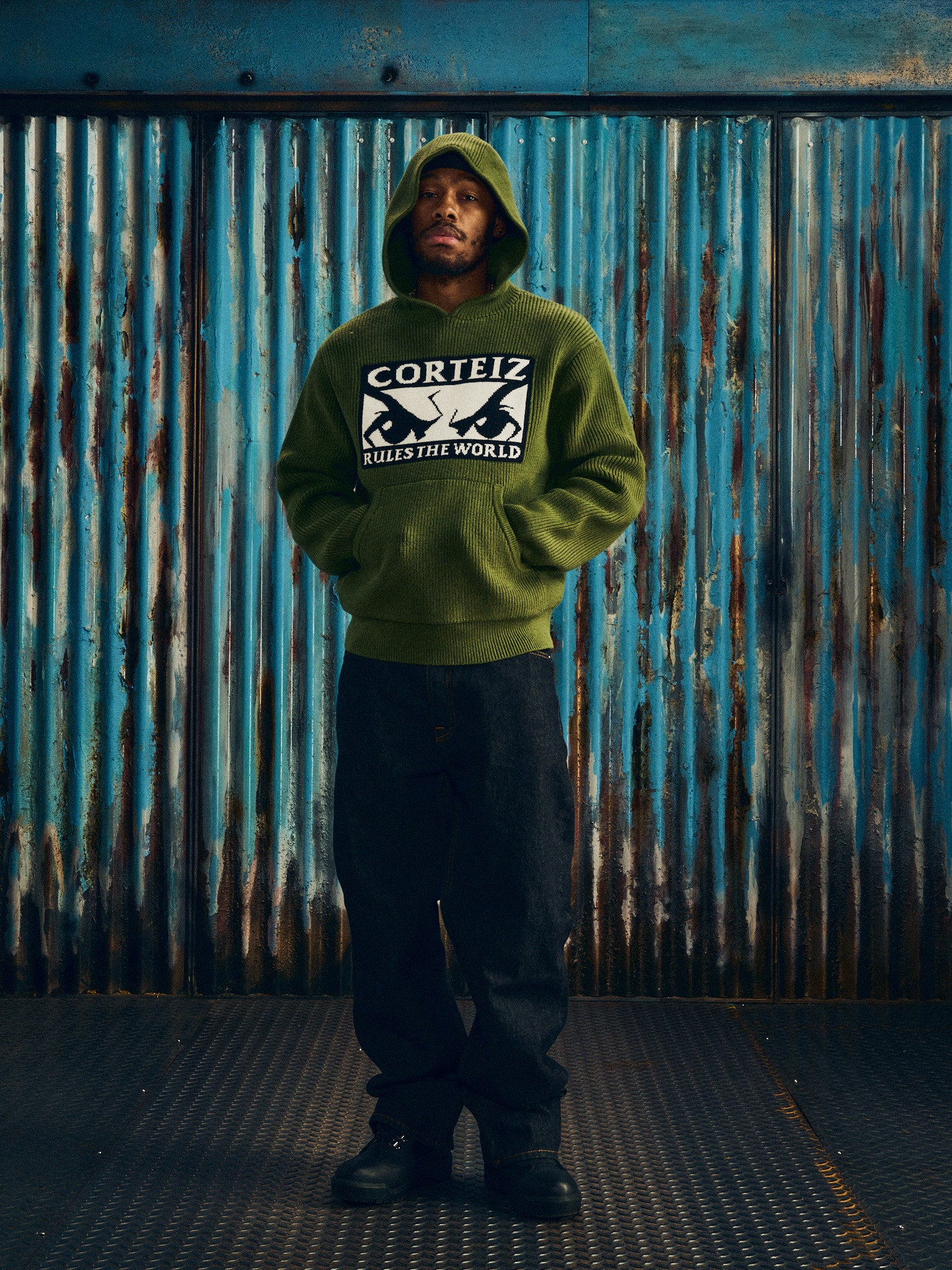 HUEY KNIT HOODIE [OLIVE] – CRTZRTW