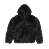 HOODED FUR JACKET [BLACK]