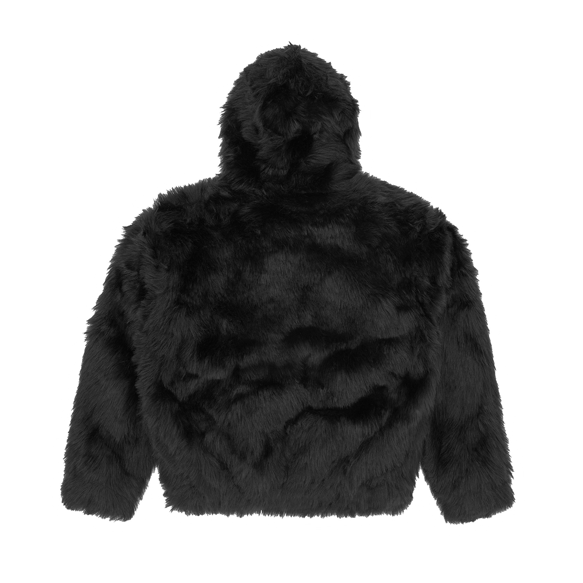 HOODED FUR JACKET [BLACK]