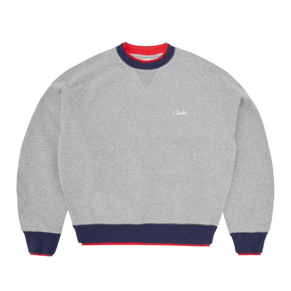 HYSFORM ™︎ HERATS CREWNECK HMP DOUBLE UP CREWNECK [HEATHER GREY] – CRTZRTW