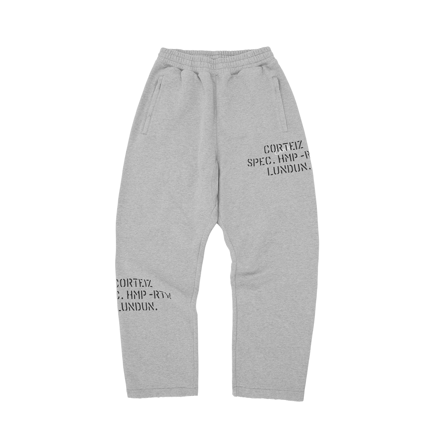 HMP STENCIL OPEN HEM SWEATPANT [LIGHT HEATHER]