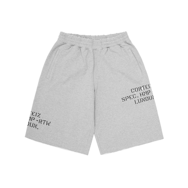 HMP STENCIL SWEATSHORT [HEATHER GREY] – CRTZRTW