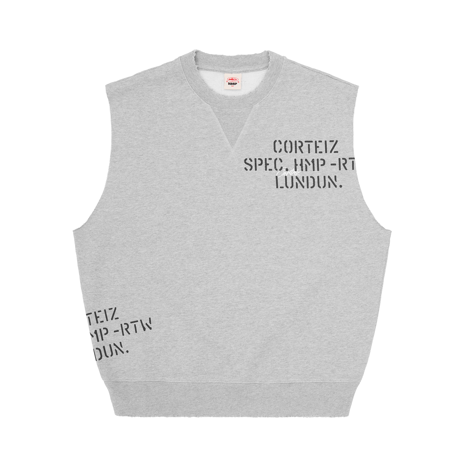 HMP STENCIL VEST [HEATHER GREY]