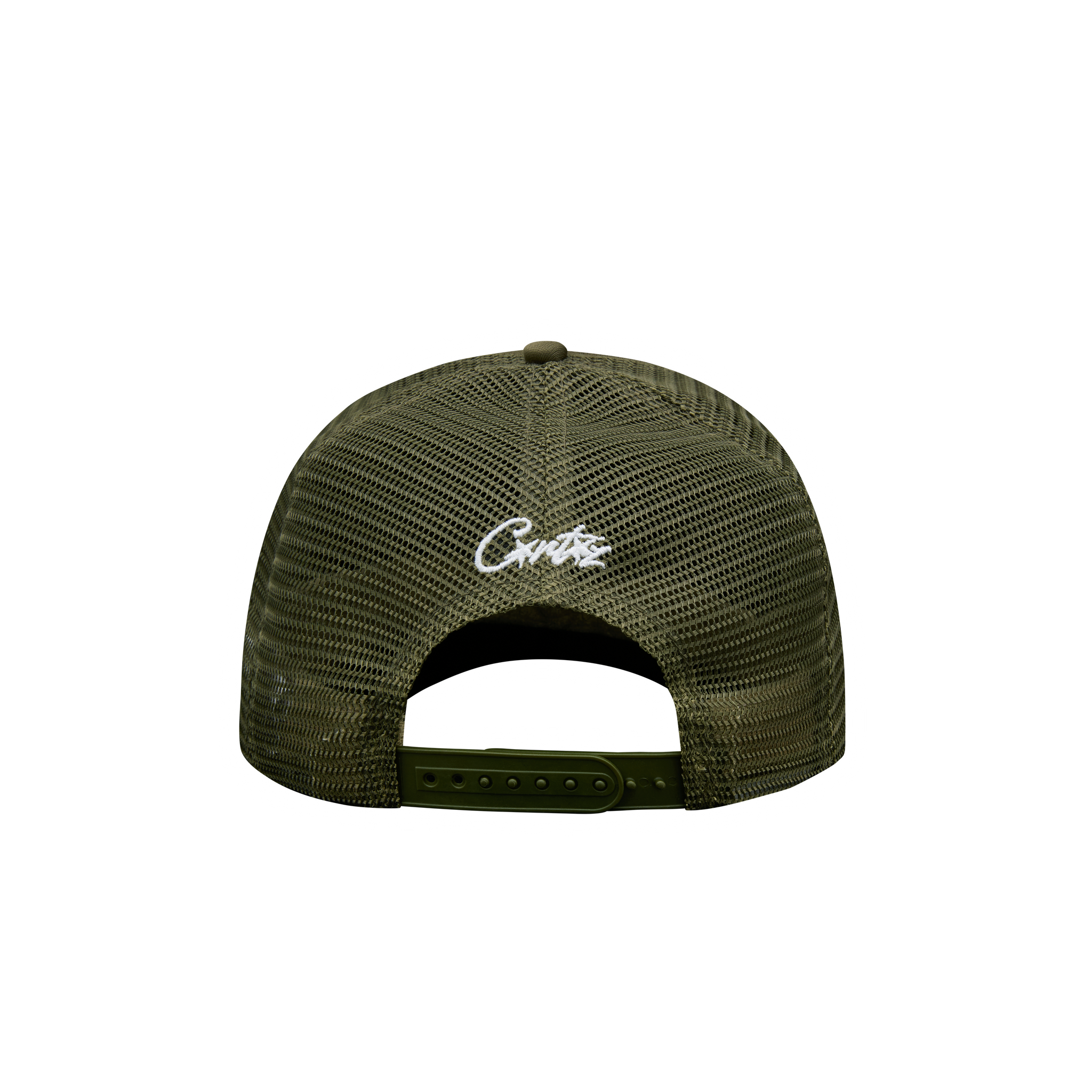 ISLAND PUFF PRINT TRUCKER HAT [OLIVE]