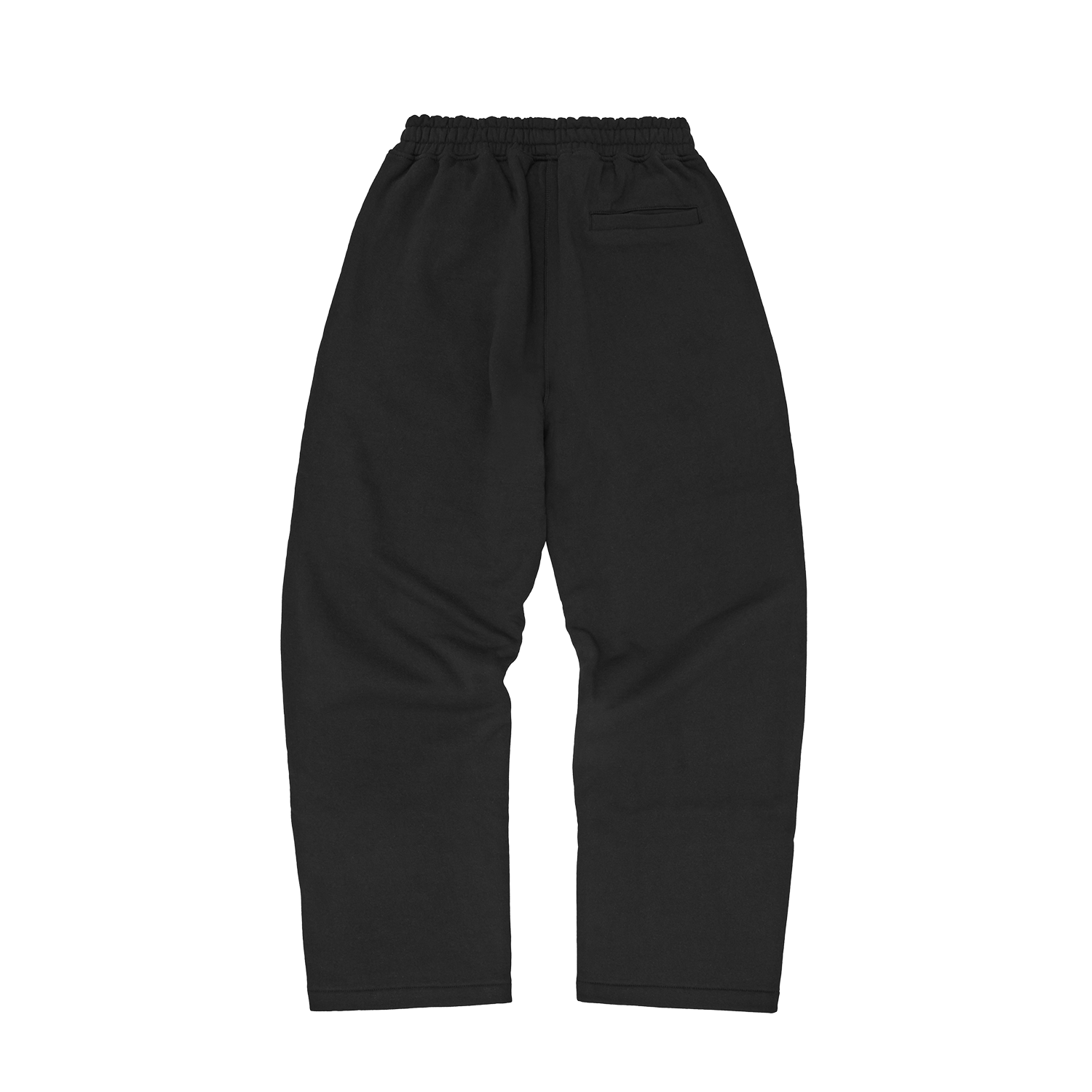 ISLAND PUFF PRINT OPEN HEM SWEATPANT [BLACK]