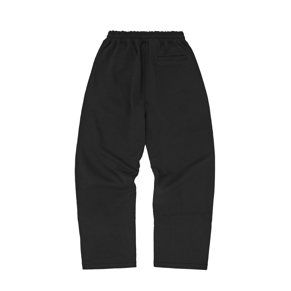 ISLAND PUFF PRINT OPEN HEM SWEATPANT [BLACK]