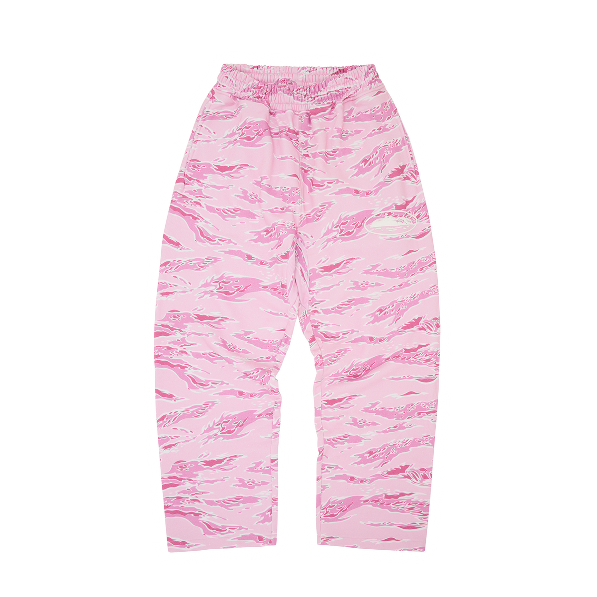 ISLAND PUFF PRINT OPEN HEM SWEATPANT [PINK TIGER CAMO]