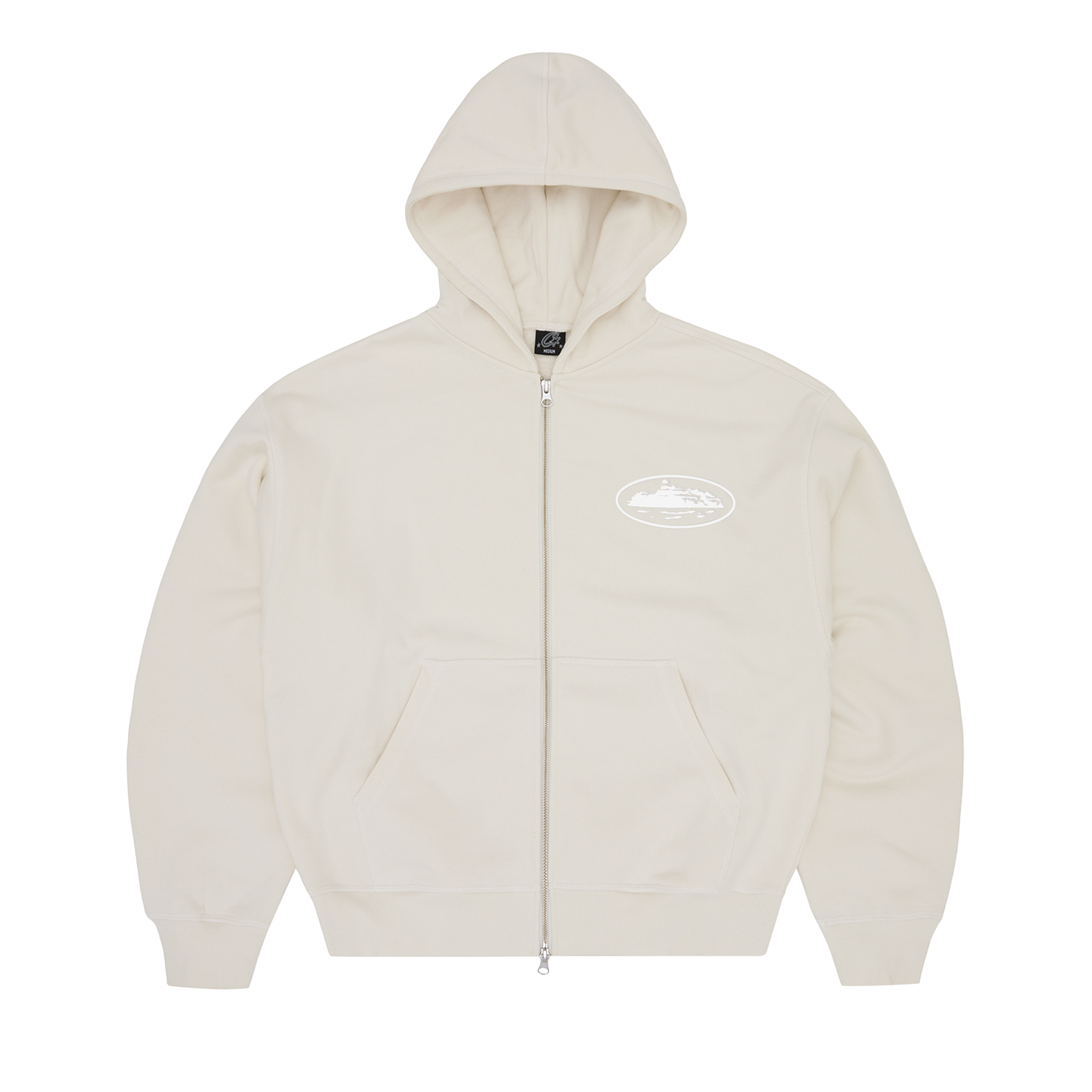 ISLAND PUFF PRINT ZIP HOODIE [OFF WHITE]
