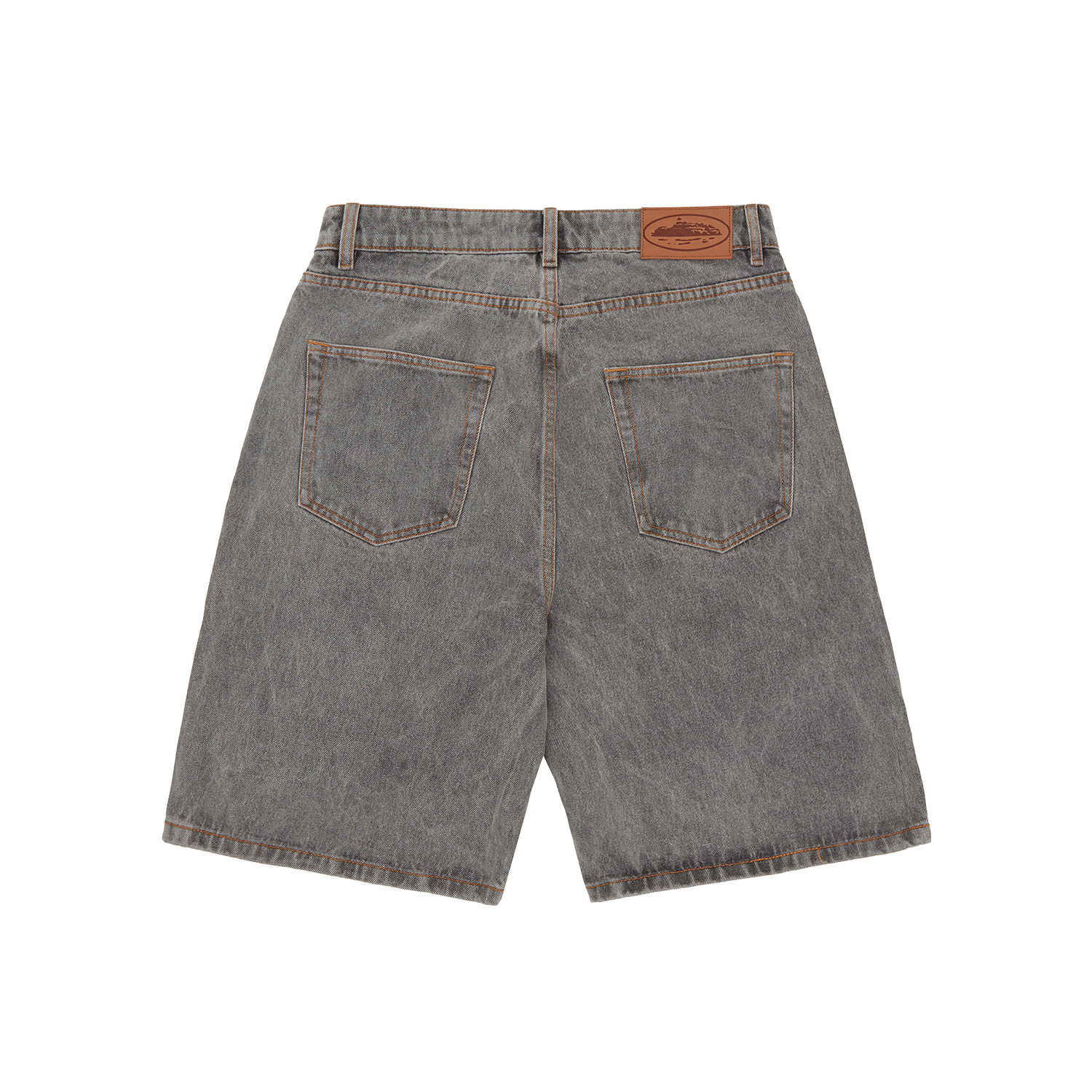 ISLAND BAGGY DENIM SHORT [LIGHT GREY]