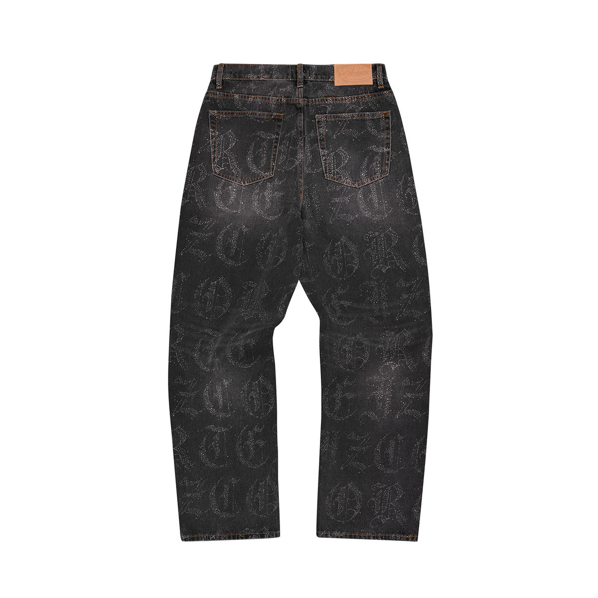 OLD ENGLISH BAGGY JEANS [BLACK WASH]