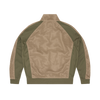 MESH PANEL TRICOT TRACK JACKET [TAN / OLIVE]