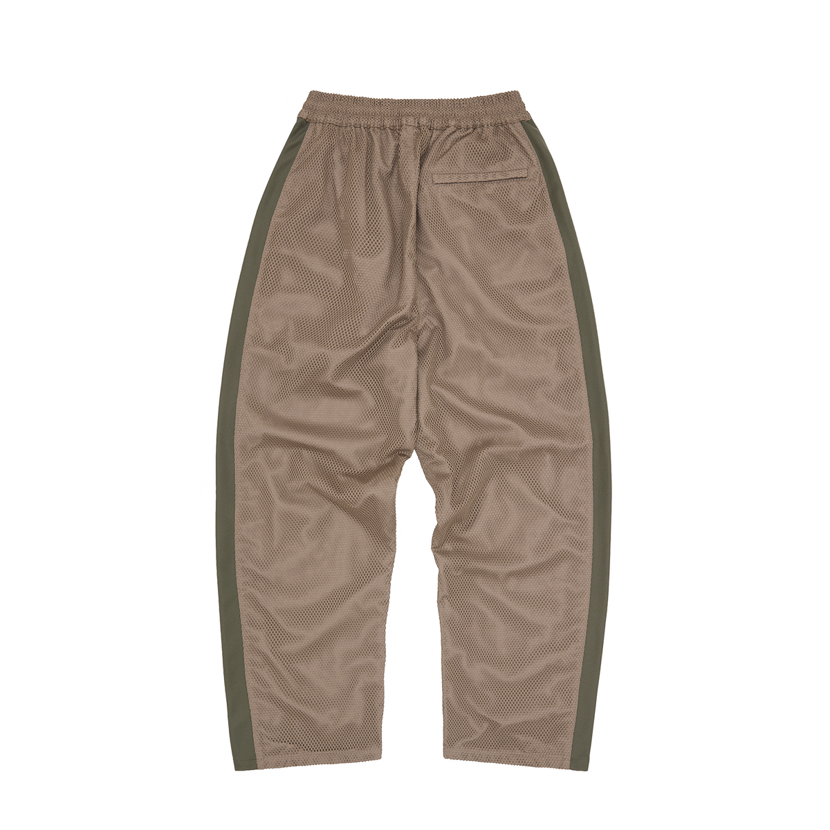 MESH PANEL TRICOT TRACK PANT [TAN / OLIVE]