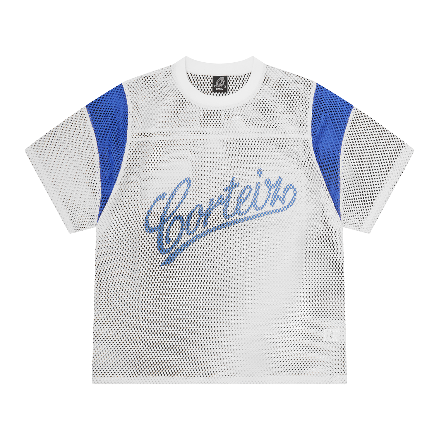 OPEN MESH PANEL JERSEY [WHITE/BLUE]