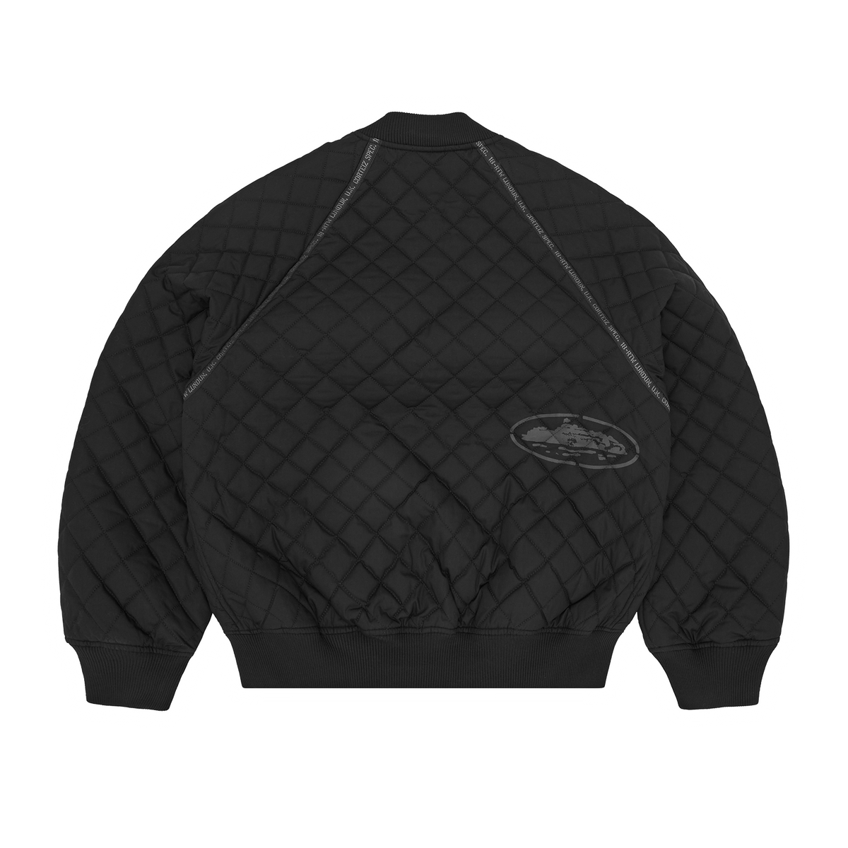 QUILTED EXCHANGE BOMBER [BLACK]