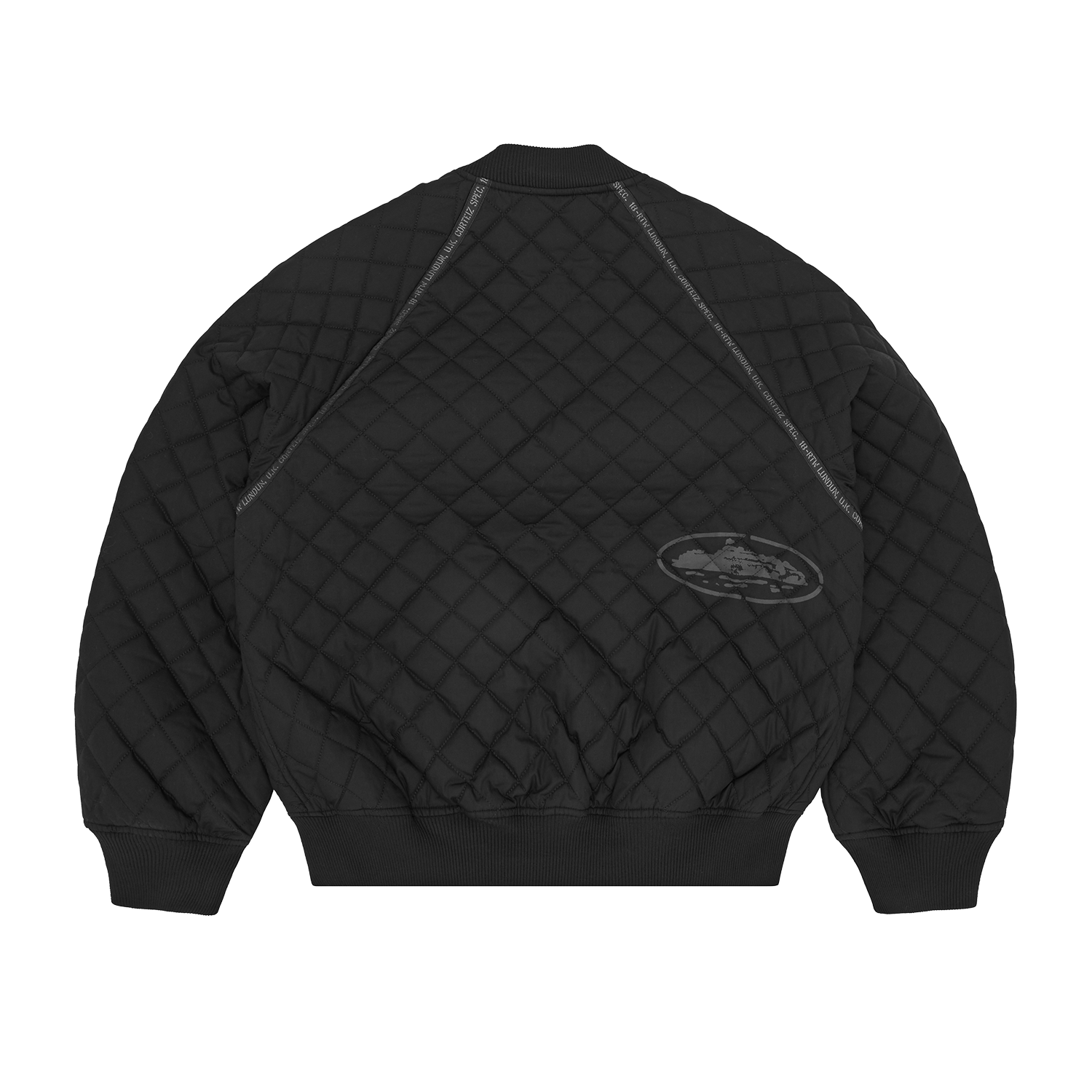 QUILTED EXCHANGE BOMBER [BLACK]