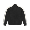 MULTI STRIPE KNIT ZIP UP [BLACK]