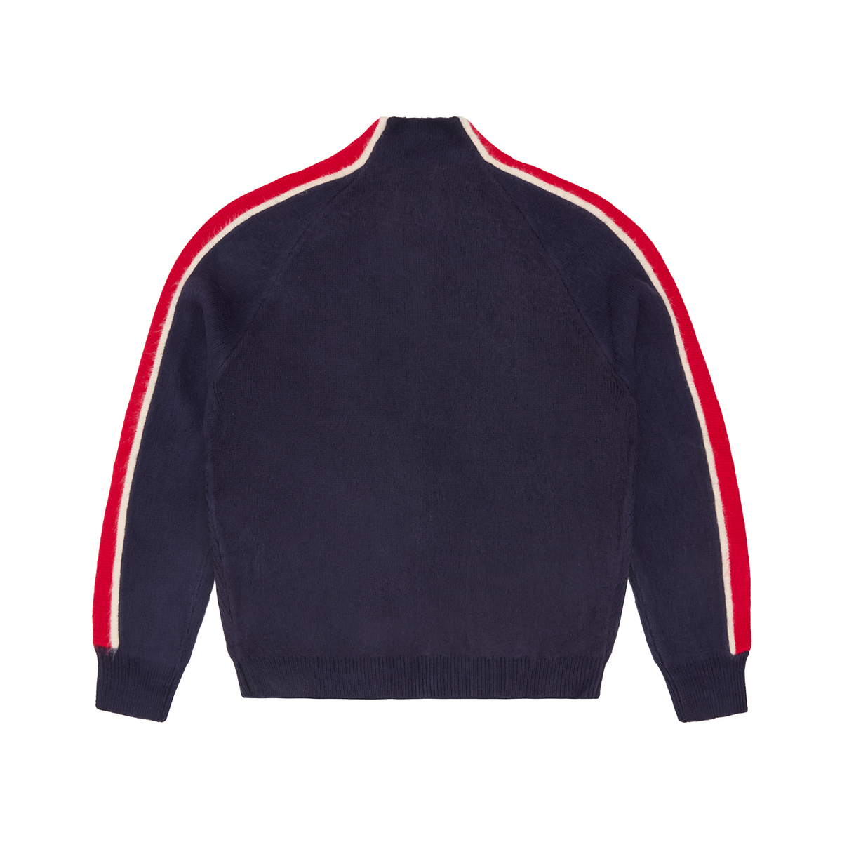 MULTI STRIPE KNIT ZIP UP [NAVY]