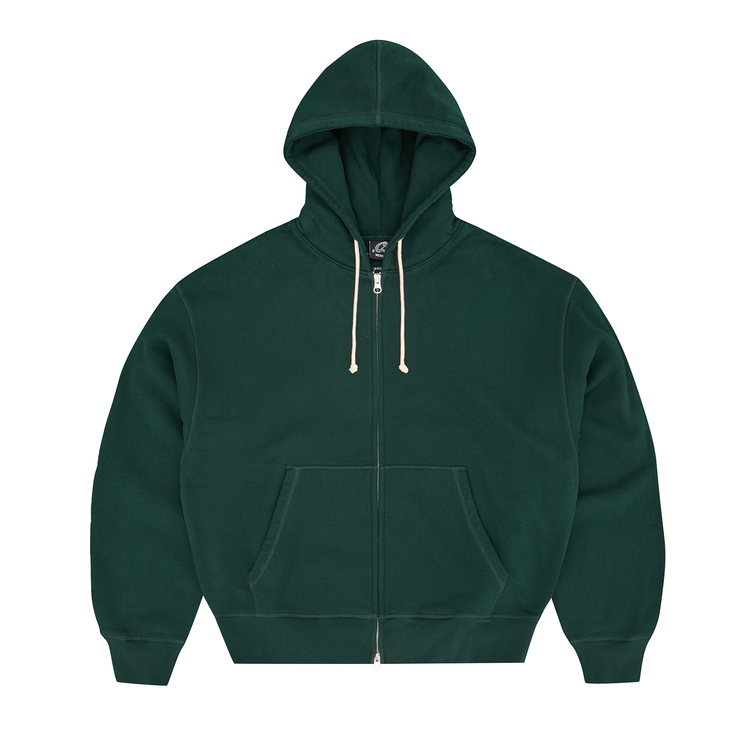 LUNDUN STITCH ZIP HOODIE [FOREST / YELLOW]