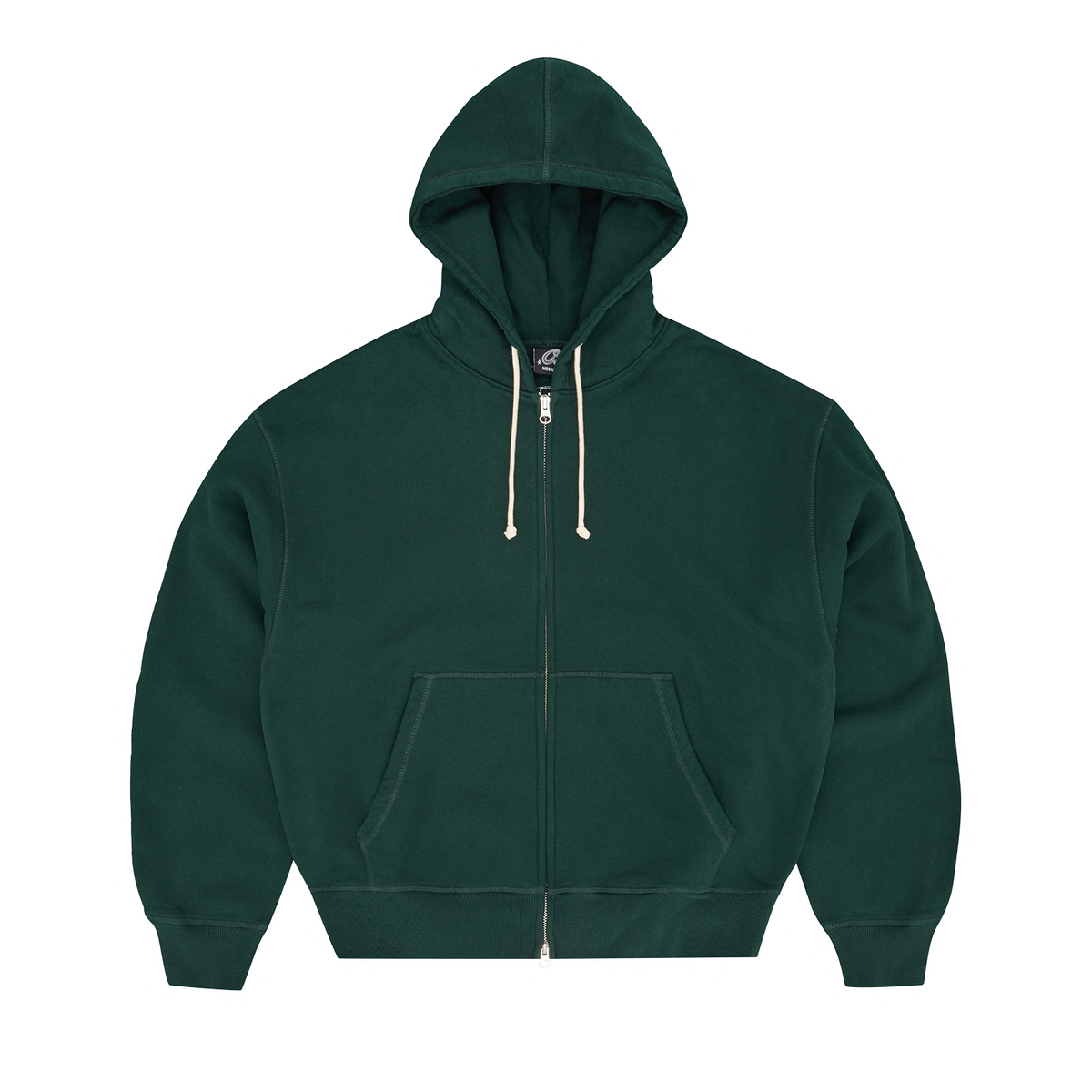 LUNDUN STITCH ZIP HOODIE [FOREST / YELLOW]