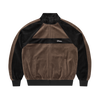 PISTA VELOUR TRACK JACKET [BLACK/BROWN]