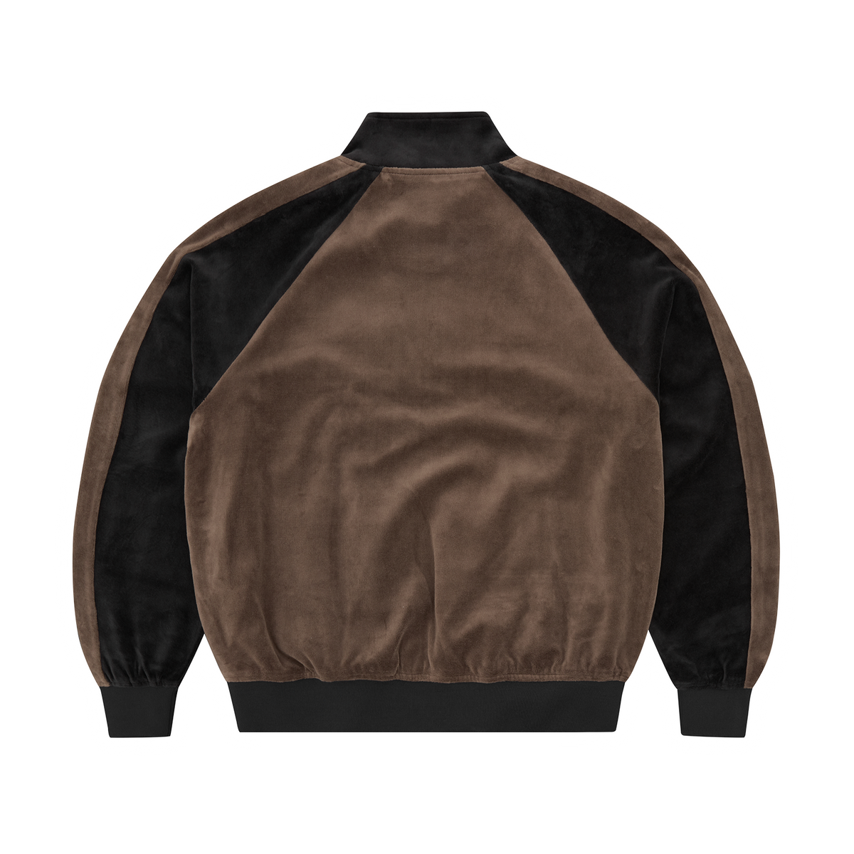 PISTA VELOUR TRACK JACKET [BLACK/BROWN]