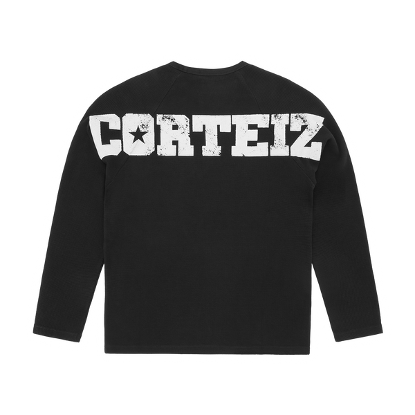 STAR RAGLAN WAFFLE THERMAL [BLACK] – CRTZRTW