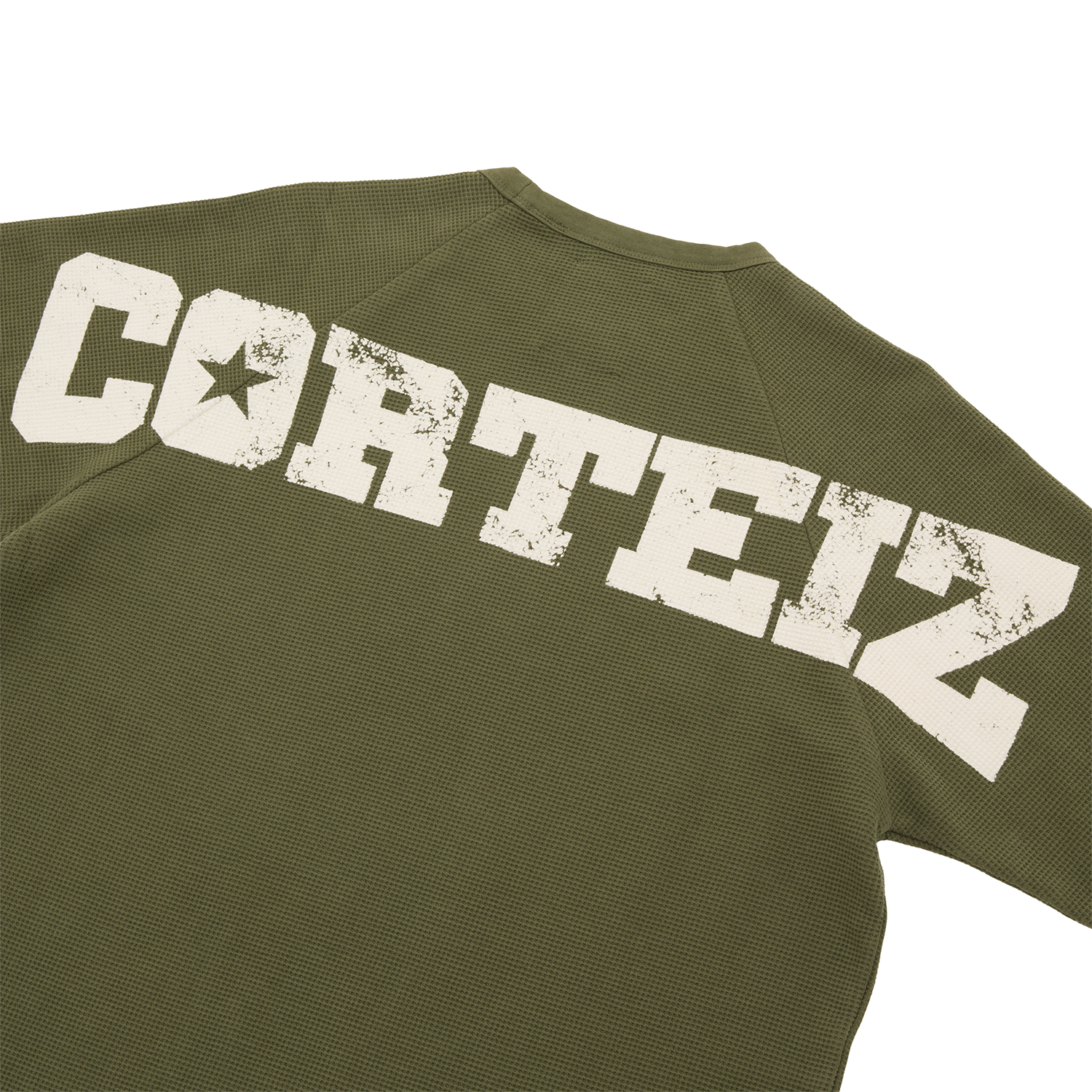 STAR RAGLAN WAFFLE THERMAL [OLIVE]