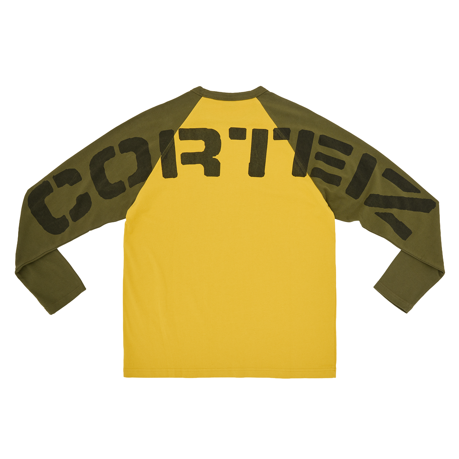 STENCIL RAGLAN LS [GOLD/OLIVE]