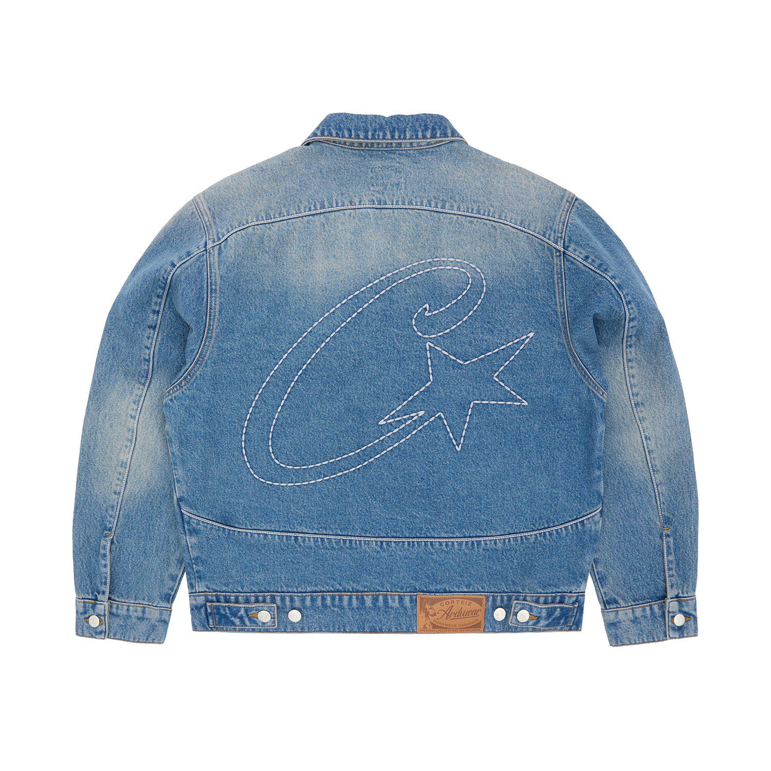 STITCH DOWN DENIM JACKET [FADED INDIGO]