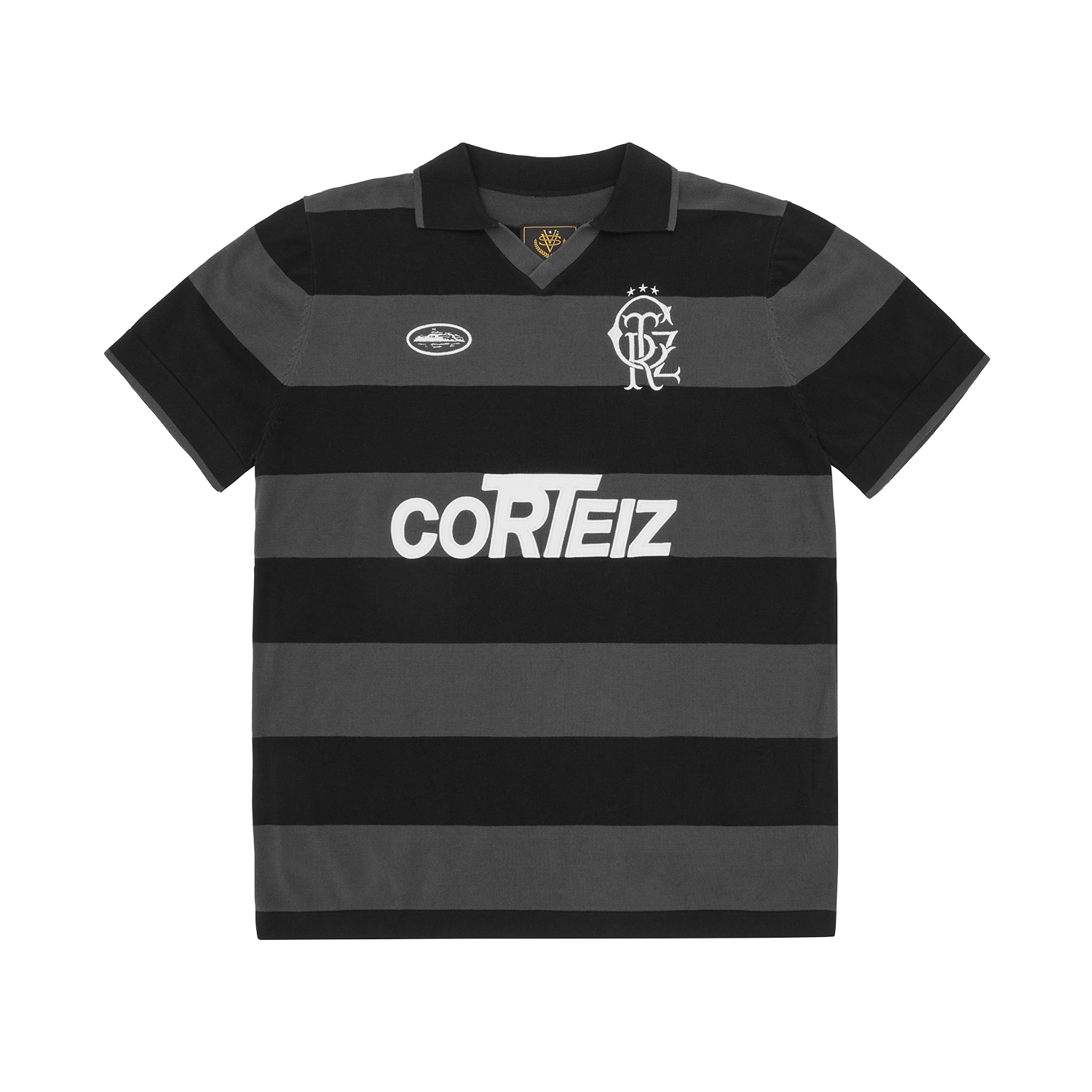 STRIPED KNIT JERSEY [BLACK]