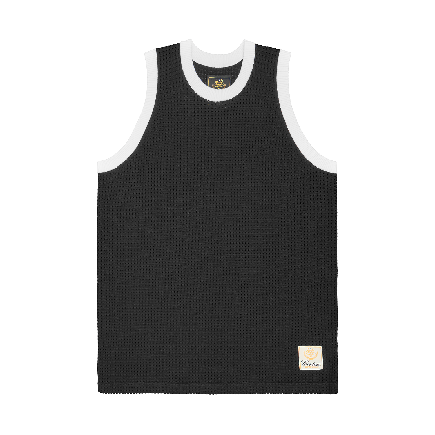 VICE MESH KNIT VEST [BLACK]