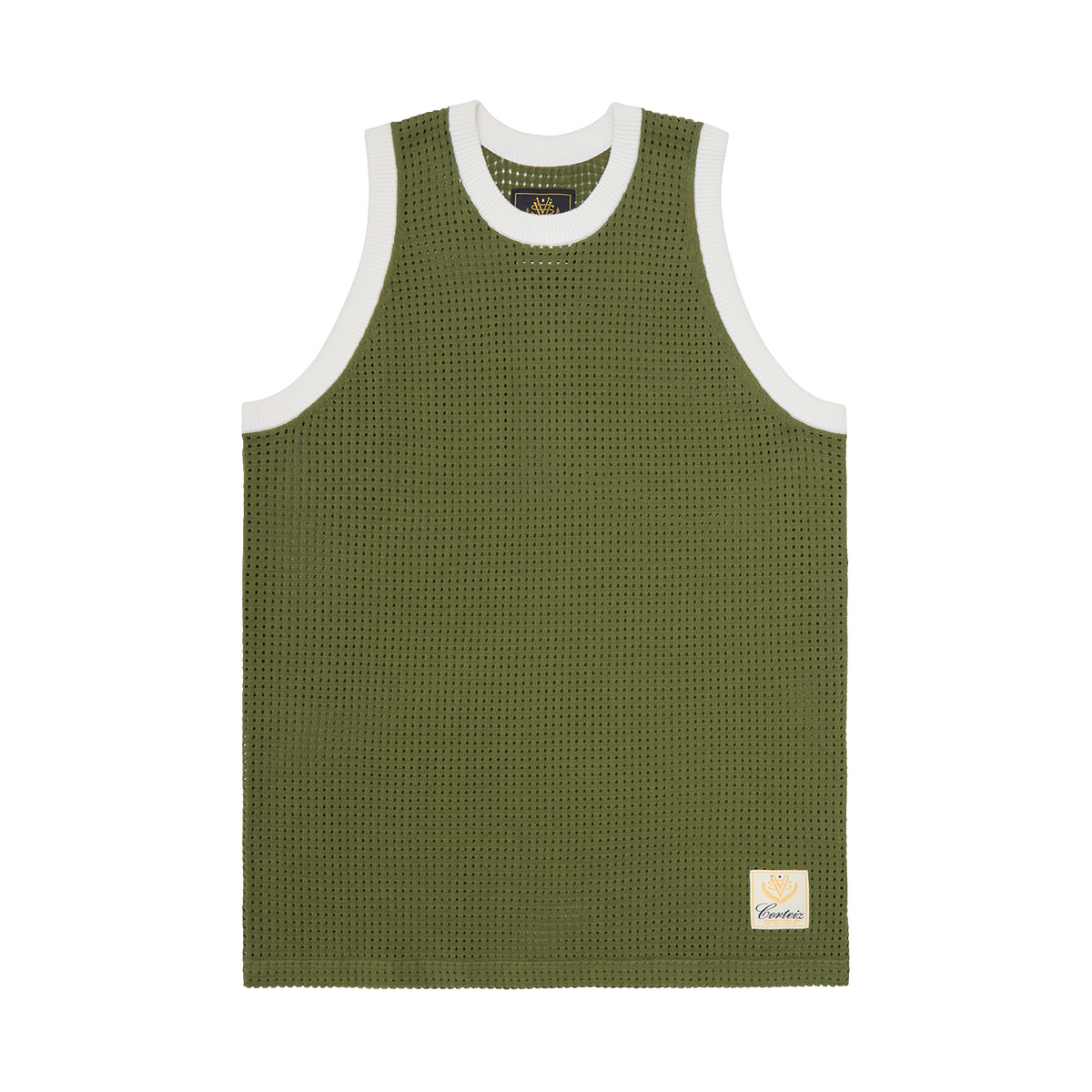VICE MESH KNIT VEST [OLIVE]