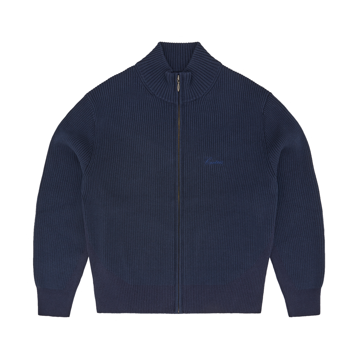 VVS RIB KNIT ZIP UP [NAVY]