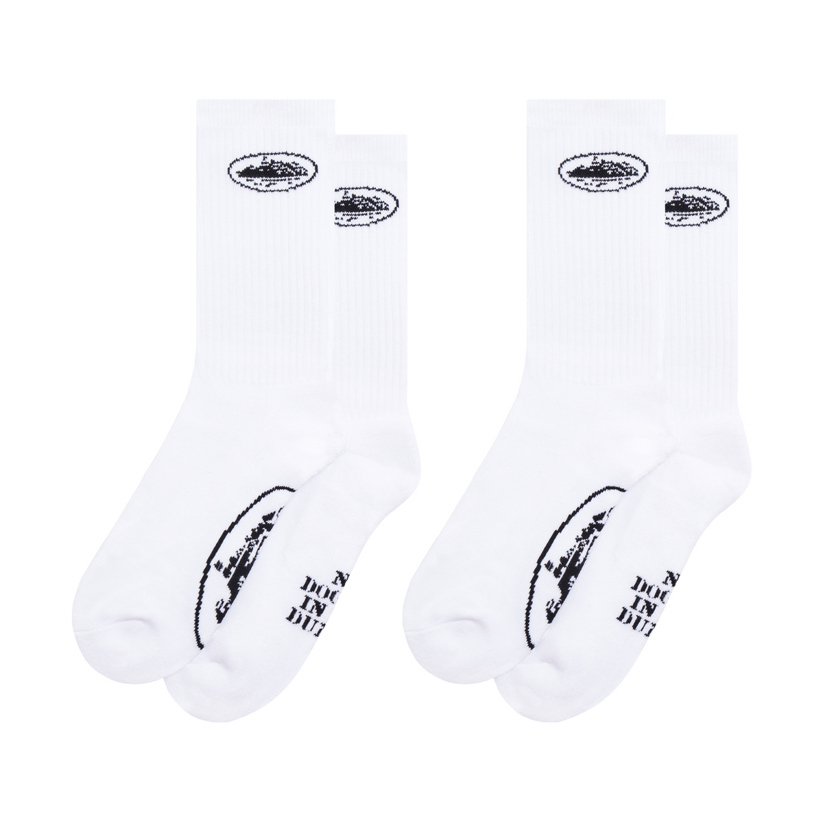 WHITE ALCATRAZ SOCKS [2 PACK]
