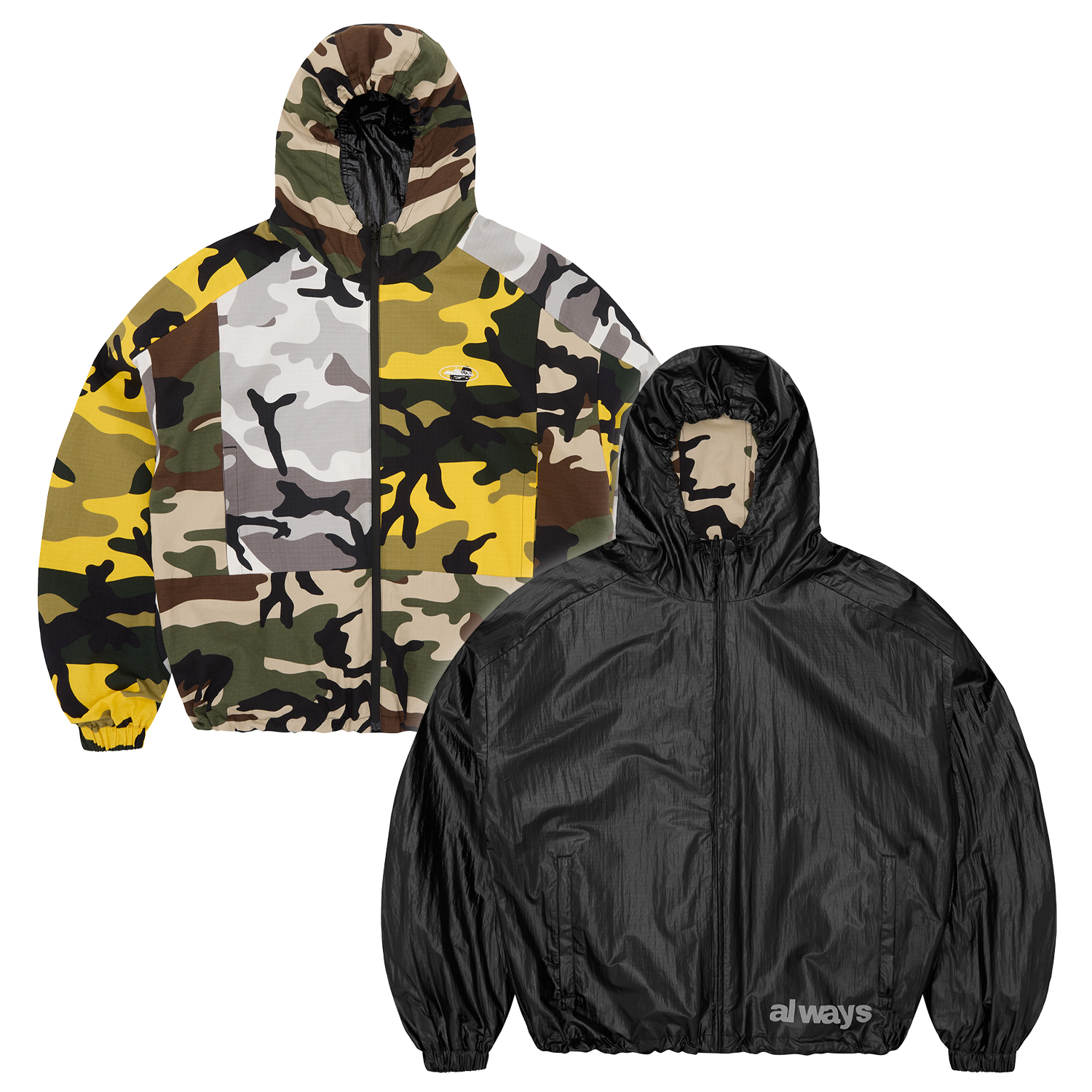ALWEIZ REVERSIBLE JACKET [BLACK/CAMO]