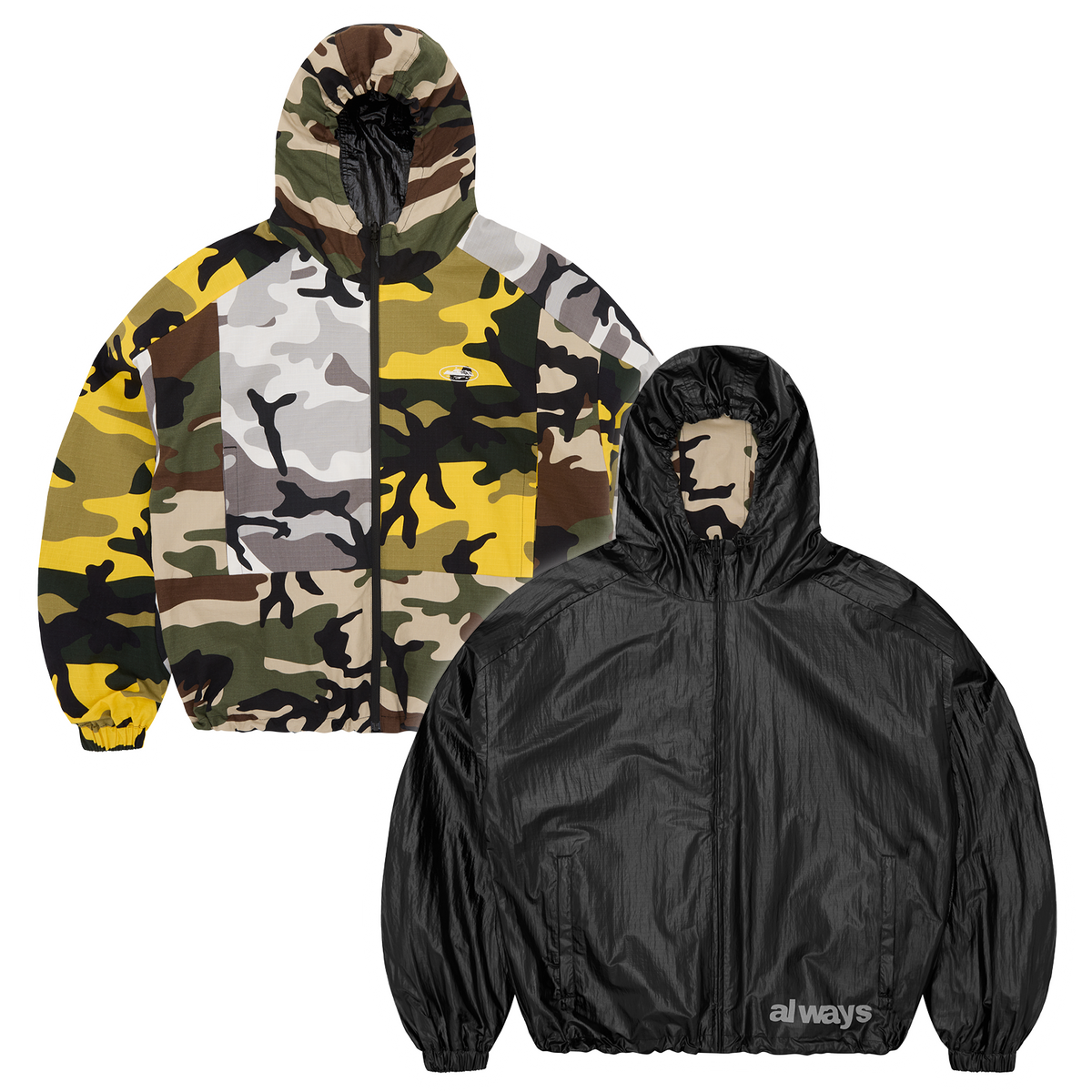 ALWEIZ REVERSIBLE JACKET [BLACK/CAMO]