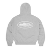 ISLAND PUFF PRINT ZIP HOODIE [HEATHER GREY]