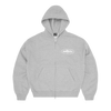 ISLAND PUFF PRINT ZIP HOODIE [HEATHER GREY]