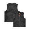 SKYDIVE LEATHER VEST [BLACK]